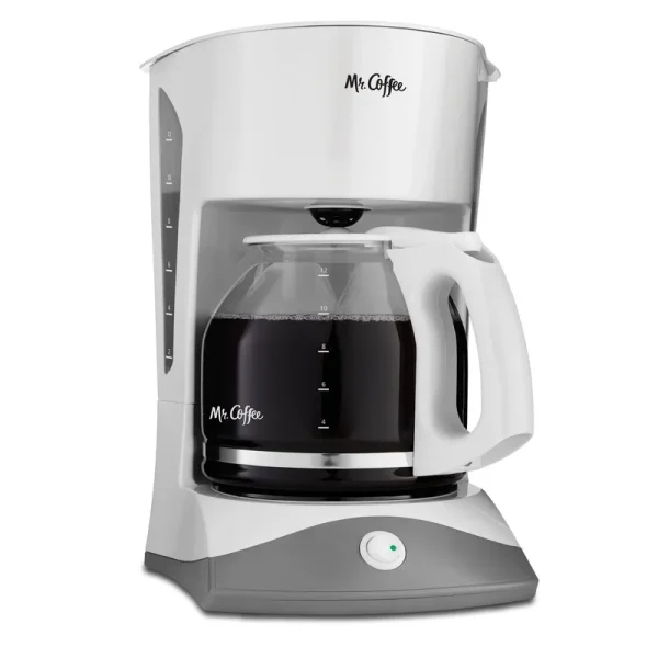 Mr. Coffee SK12-RB Coffee Maker, 12 Cups Capacity, 900 W, White