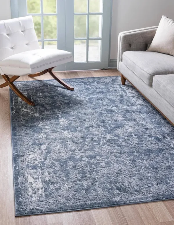 Unique Loom Albany Portland Rug, Blue, 7x10 ft