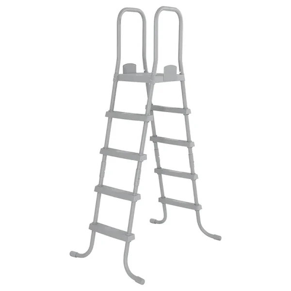 Bestway 52 inch Steel Above Ground Swimming Pool Ladder No-Slip Steps (Used)