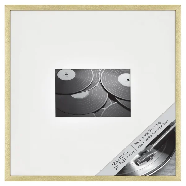 Matted to 4" x 6" Thin Metal Gallery Frame Brass - Project 62