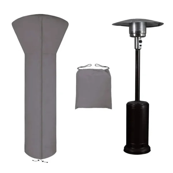 89 in. H x 33 in. D x 19 in. B Patio Heater Cover with Zipper and Stor