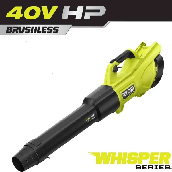 Ryobi 40V HP Brushless Whisper Series 155 MPH 600 CFM Cordless Battery Leaf Blower (Tool Only)