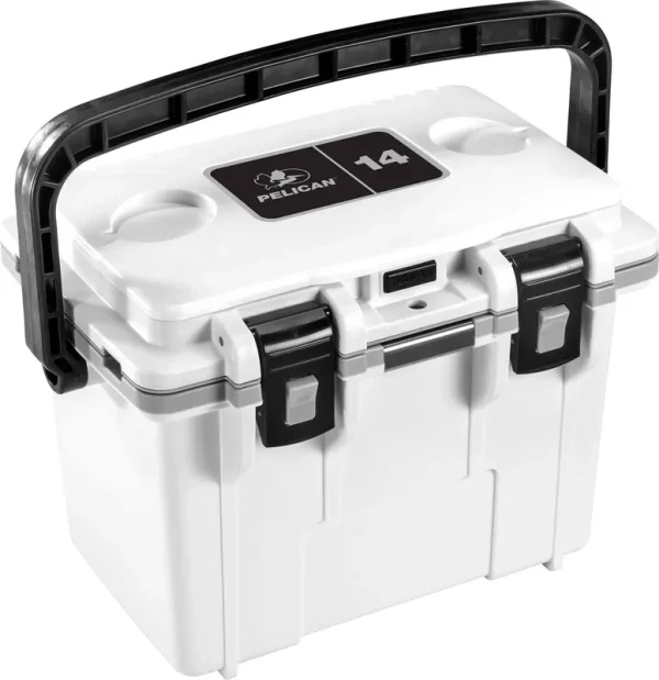 Pelican 14qt Personal Cooler (White/Gray)