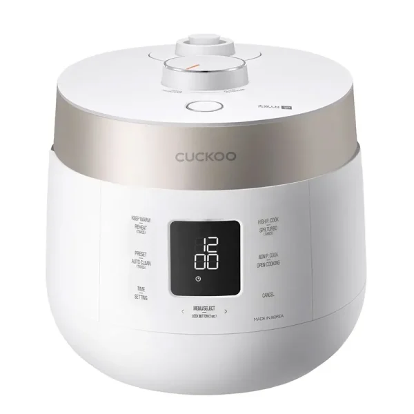 Open Box 6 Cup Twin Pressure Rice Cooker/Warmer W/ Nonstick Inner Pot, White