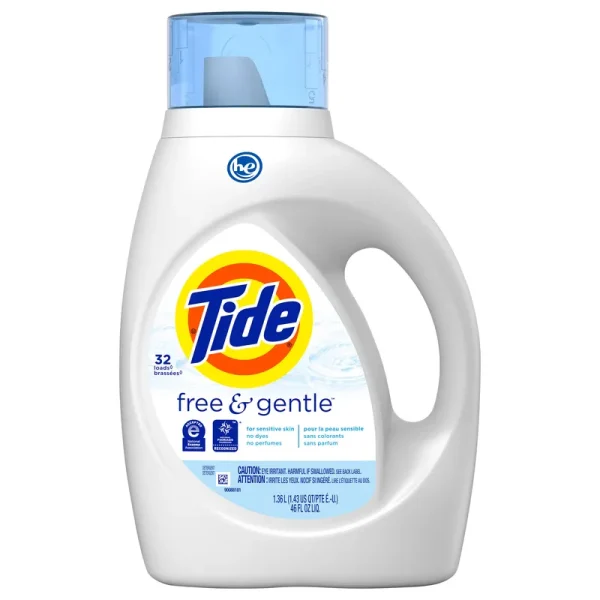 Tide Detergent, Free & Gentle - 1.36 l (1.43 qt) 46 fl oz