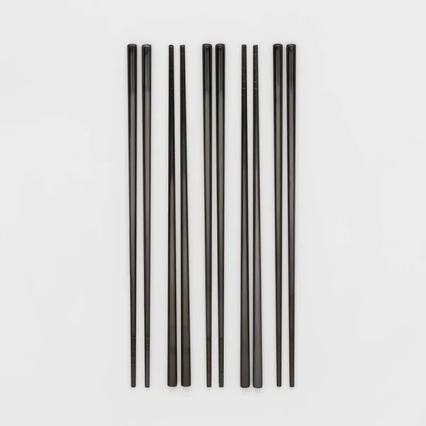 5pk Chopstick Set Black - Threshold
