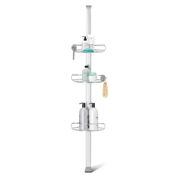 simplehuman 8' Tension Shower Caddy Stainless Steel