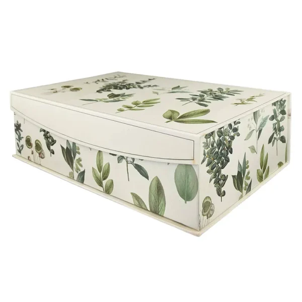 Large Dark Green Leaf Decorative Box with Lid by Ashland-Spring Dcor, Size: 17�� x 12�� x 5��