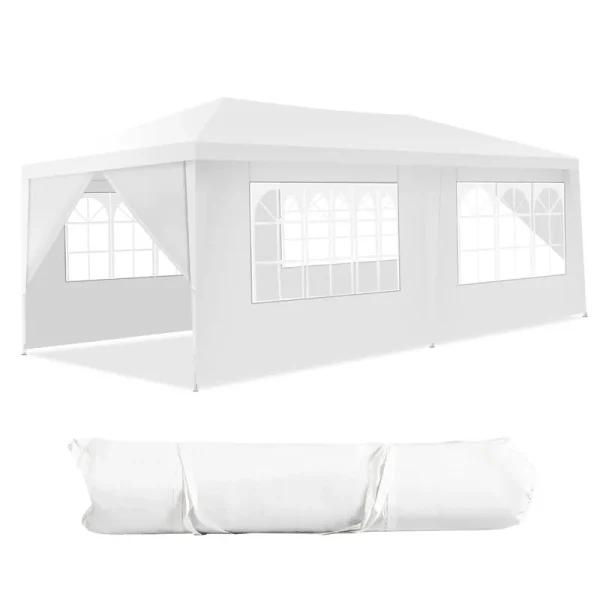 Lemy 10 x 20 Outdoor Wedding Party Tent Camping Shelter Gazebo Canopy with Removable Sidewalls Easy Set Gazebo BBQ Pavilion Canopy Cater Events