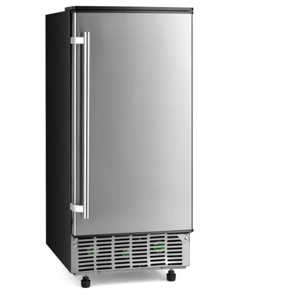 Costway Built-In Ice Maker Free-Standing/Under Counter Machine 80lbs/Day w/ Light
