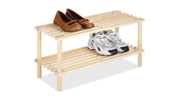Real Living - Natural Wood Shoe Rack