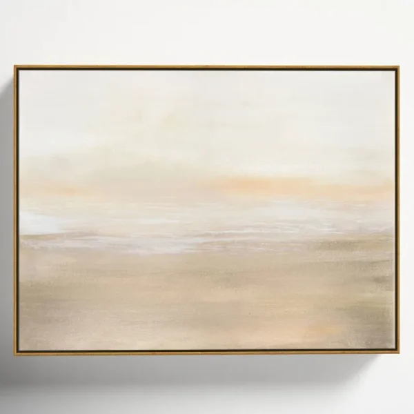 Morning Calm - Floater Frame Painting On Canvas Birch Lane Frame Color: Gold Framed, Size: 12" H x 16" W x 2" D