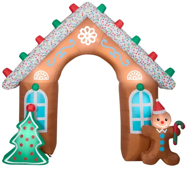Gemmy Gingerbread Archway: 8.5ft Tall Inflatable