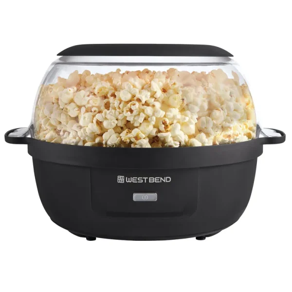 West Bend Stir Crazy 6 Qt. Popcorn Machine Black