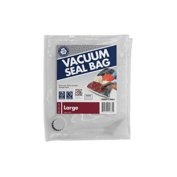 Pratt Retail Specialties Large Vacuum Storage Bag 10-Pack, Clear