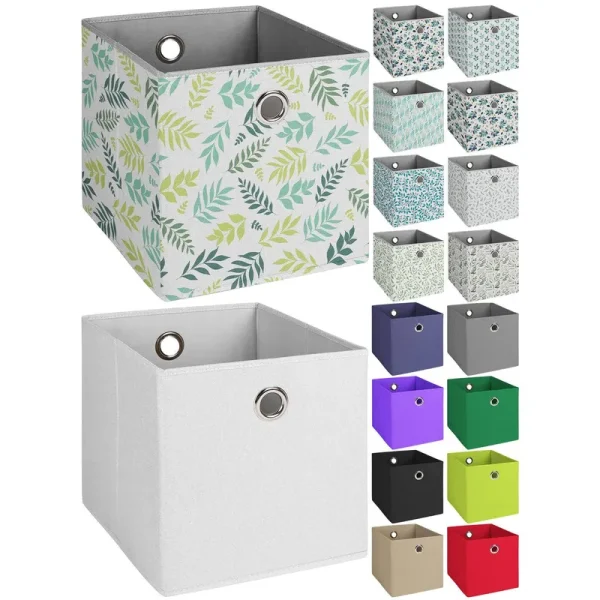 Multi-pack: Multipurpose Stackable Basic Fabric Collapsible Storage Bin Cube Organizer 1-Pack / Solid