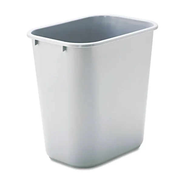 Rubbermaid Deskside Gray Wastebasket, 7 Gallon