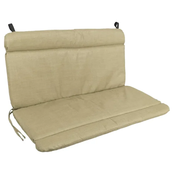 Blazing Needles Outdoor Bench CUSHION; Sandstone