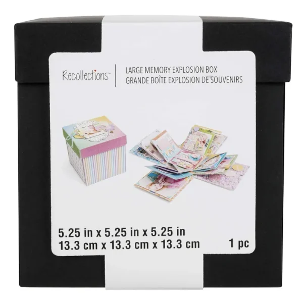 Recollections Large Black Memory Explosion Box - Each