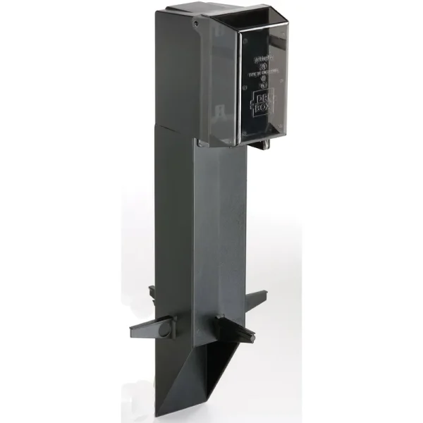 Arlington GPD19B Gard-N-Post 19.5" Low Profile Enclosure with Built-In Cover, Black