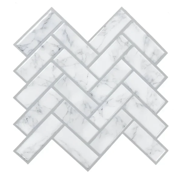 RoomMates Marble Herringbone Peel & Stick Sticktile