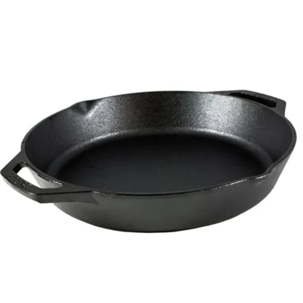 Lodge 12�� Cast Iron Dual Handle Pan, Black