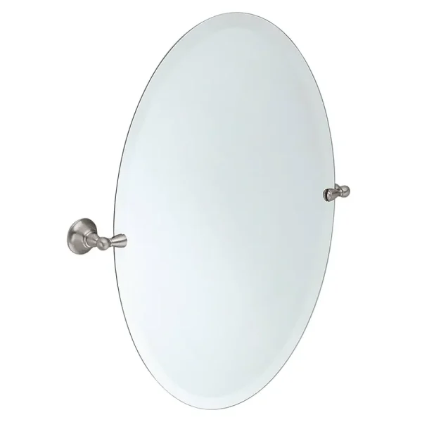 Moen dn6892 Sage 23"w x 26"h Wall Mounted Mirror with SpotResist Brushed Nickel Home Decor Mirrors Bathroom Mirror