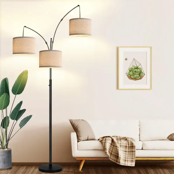 Nintiue Dimmable Floor Lamp. 3 Lights Arc Floor Lamps
