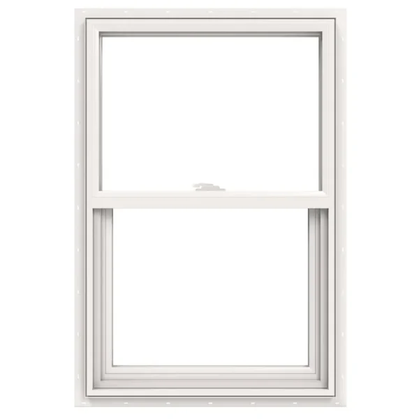 JELD-WEN V2500 Vinyl Double Pane Double Strength Single Hung Window (Rough Opening: 24-in x 36-in; Actual: 23.5-in x 35.5-in) in White