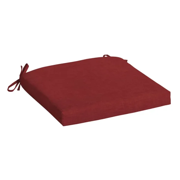 Arden Selections 18" x 19" Leala Texture Outdoor Seat Pad Ruby Red