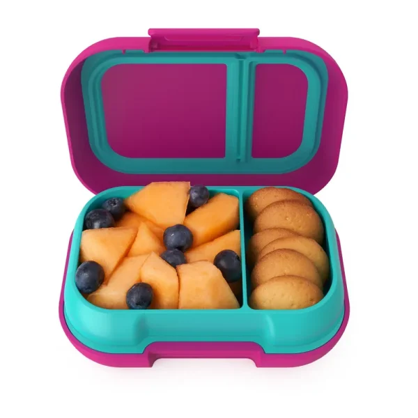 Bentgo Kids Leak-Proof Snack Container ,Fuchsia/Teal