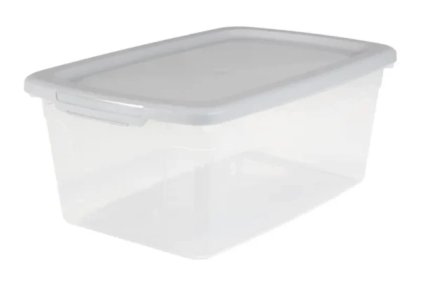 Project Source 1.5-Gallon (6-Quart) Clear Tote with Standard Snap Lid