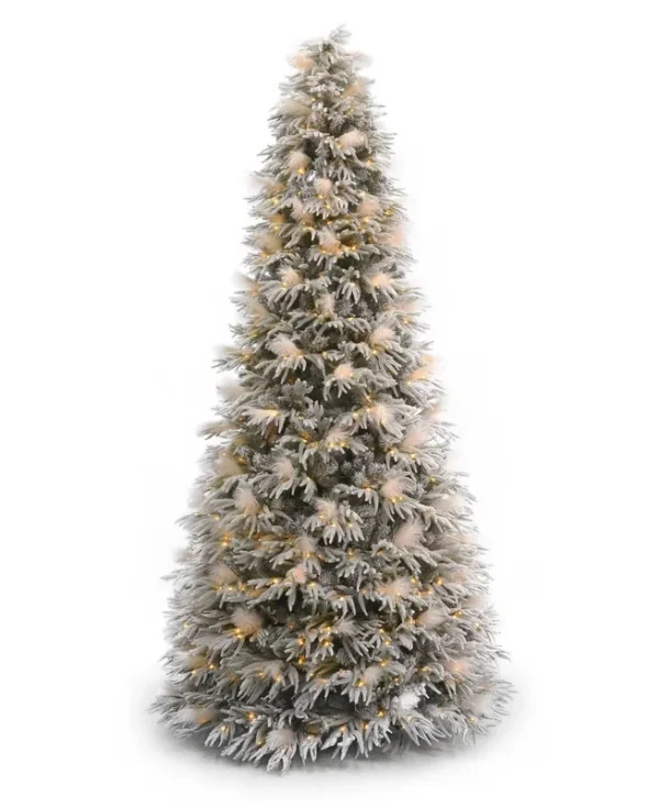 Pine and Pampas Tree with Warm White LED Lights 10 ft by Seasonal