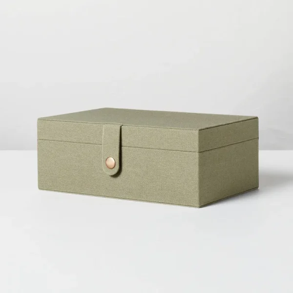 Large Fabric Storage Box Dark Green - Hearth & Hand with Magnolia
