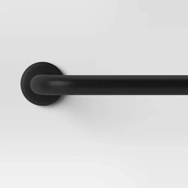 66"-120" Blackout Rounded Curtain Rod Black - Threshold