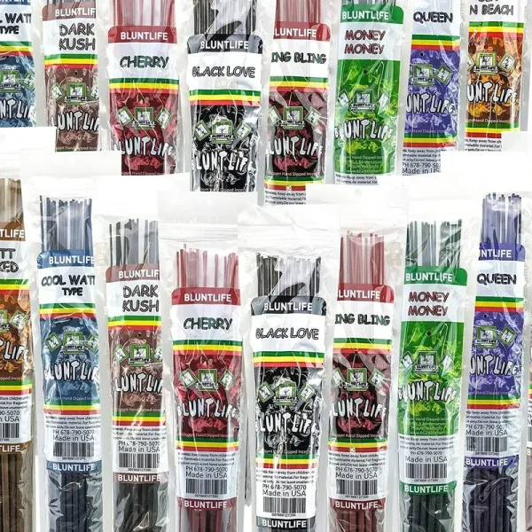 Bluntlife 19" Jumbo Handmade Incense 4-Pack Assorted Scents (30-Sticks per Pack)