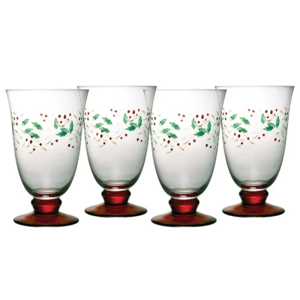 Pfaltzgraff Winterberry Set of 4 14-Ounce Water Goblets, Size: One Size