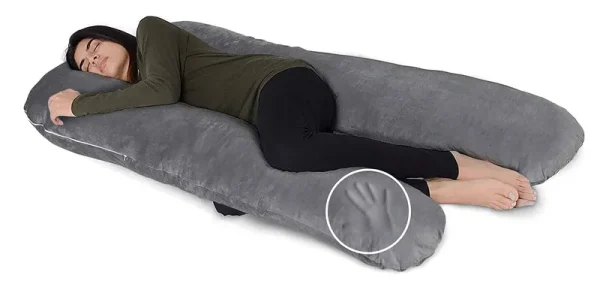 Milliard U Shaped Body Pillow Memory Foam Comfort for Sleeping, Elevating Legs,