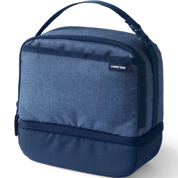 Lands' End Kids Insulated TechPack Lunch Box - Deep Sea Heather