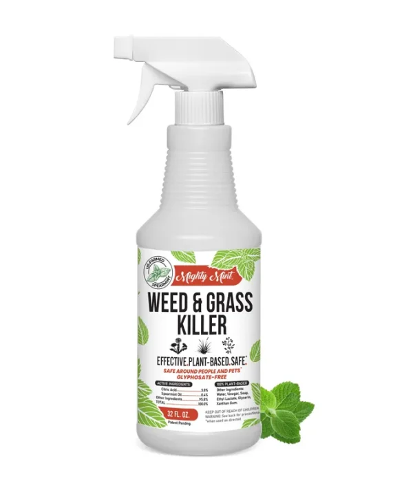 Mighty Mint Weed & Grass Killer Ready to Spray Natural Weed Killer for Organic Use 32oz, Size: 32 oz