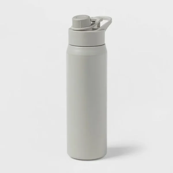 Room Essentials Stainless Steel Chug Water Bottle - Gray - 24 oz