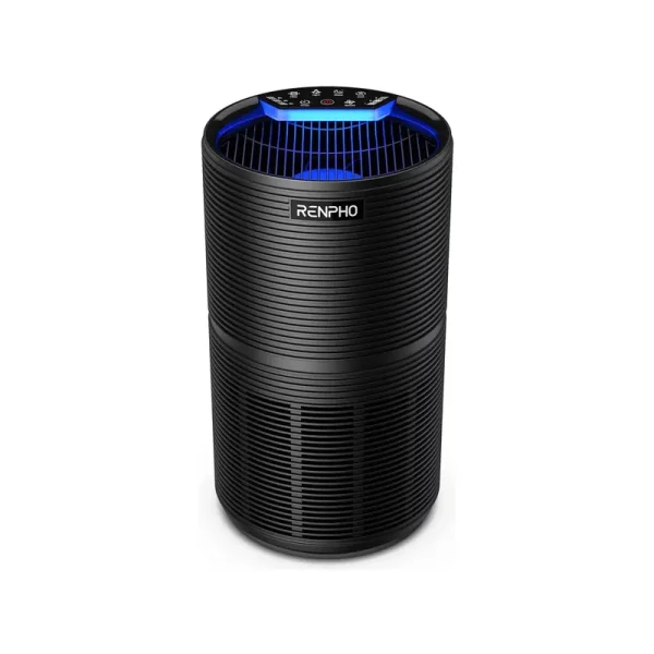 RENPHO Air Purifier for Home Bedroom, Quiet with H13 True HEPA Filter - Black