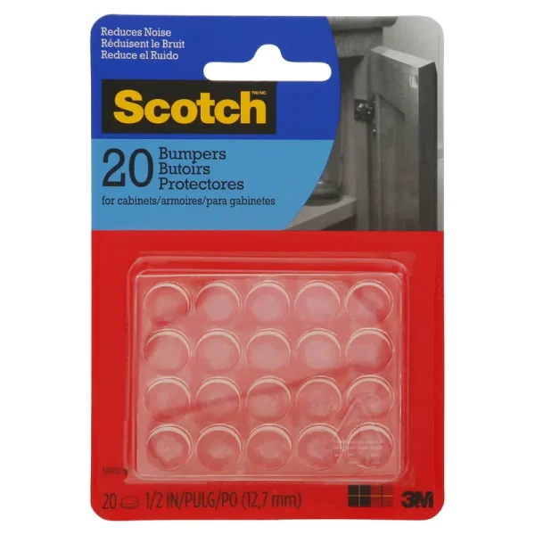 Scotch Bumpers, Clear, 1/2-In, 20 Bumpers
