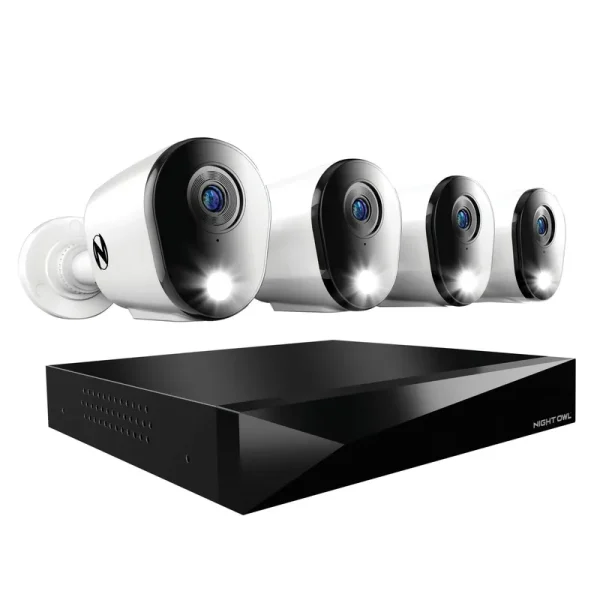 Night Owl 2-Way Audio 12 Channel 4 Camera 2K DVR Security System w/ 1TB Hard Dri 309260