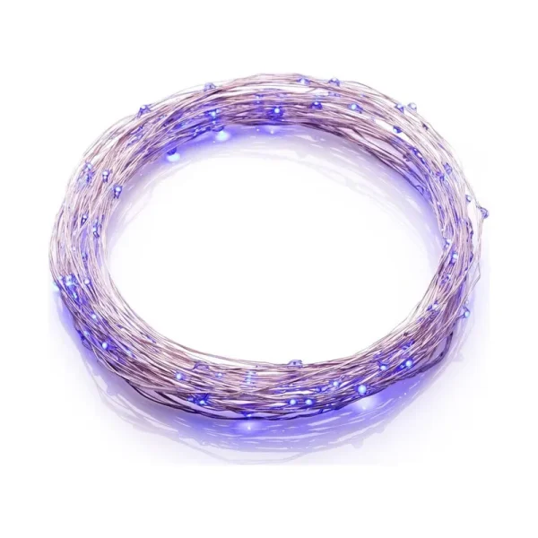 Meilo 36-LED Battery Operated Micro Fairy Starry String, Light Blue, 12'