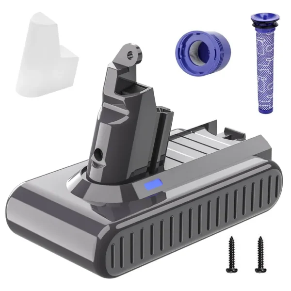 BATTOOL V6 21.6V 6000mAh Lithium Replacement Battery Compatible with Dyson V6 Battery VTC4 SV03 SV04 DC58 DC59 DC61 DC62 DC72 DC74 Animal Slim SV04