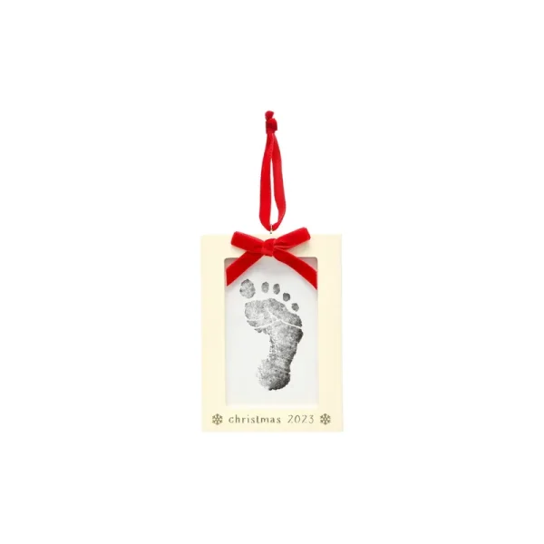 Pearhead Christmas Holiday Baby's Print Ornament with Clean-Touch Ink Pad