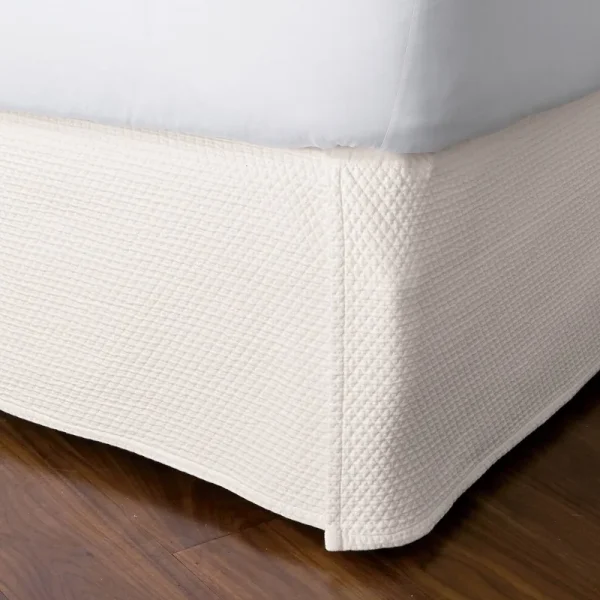 Madelyn Egyptian Cotton Matelasse 14 in. Drop Bed Skirt - Ivory Size Queen | The Company Store