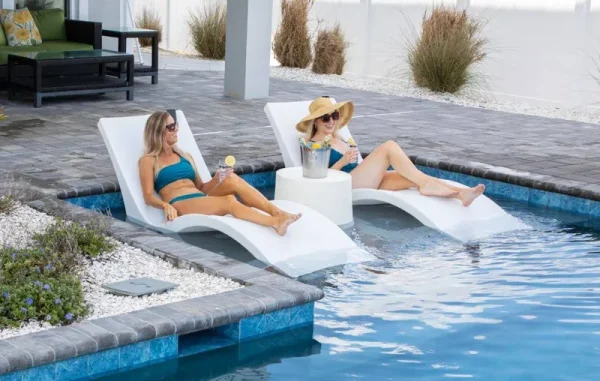 Kai Shelf Lounger Set of 2 White