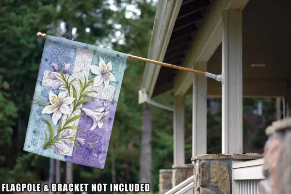 Toland Home Garden 28" x 40" Easter Lilies House Flag